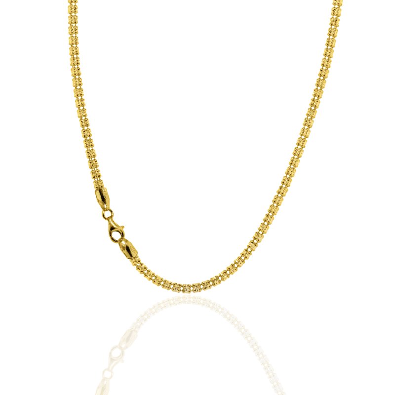 Men's Fancy Ice Chain 3.9mm - Sterling Silver Gold Vermeil
