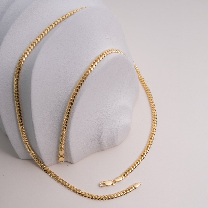 Men's Miami Cuban Curb Chain 3.9mm - Sterling Silver Gold Vermeil