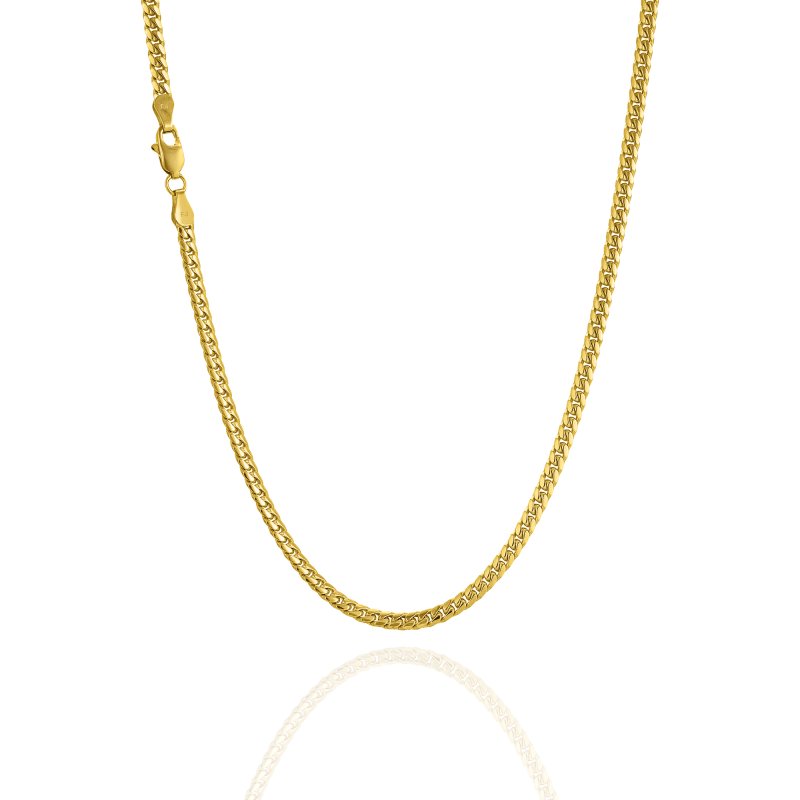 Men's Miami Cuban Curb Chain 4.8mm - Sterling Silver Gold Vermeil