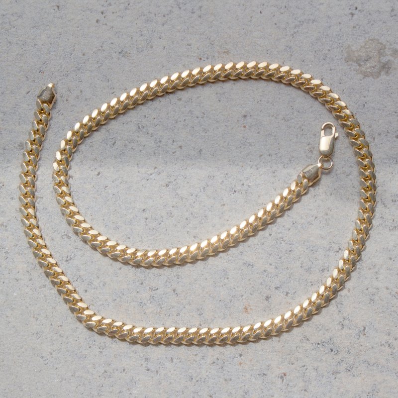 Men's Miami Cuban Curb Chain 5.8mm - Sterling Silver Gold Vermeil
