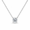 Sterling silver lab diamond solitaire necklace 0.50ct