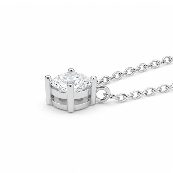 Sterling silver lab diamond solitaire necklace 0.50ct alternate view