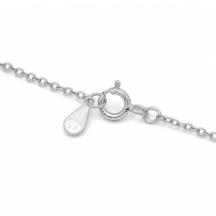 Sterling silver lab diamond solitaire necklace 0.50ct detail