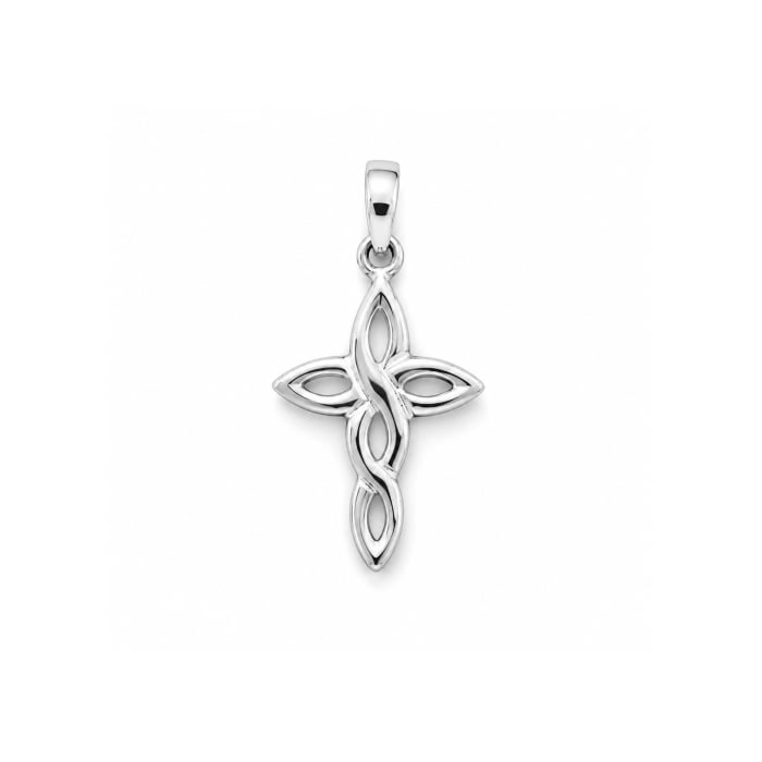 Sterling Silver Fancy Cross Necklace