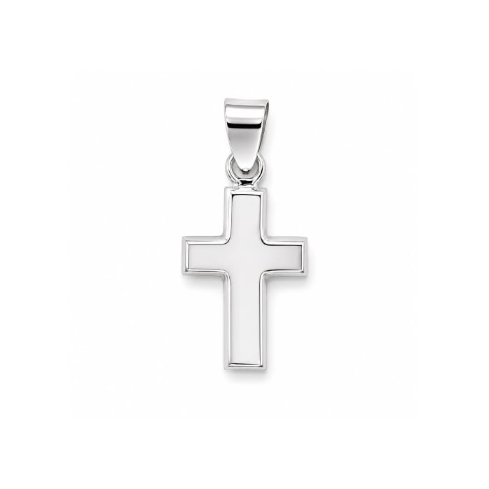Sterling Silver 18mm Cross Necklace
