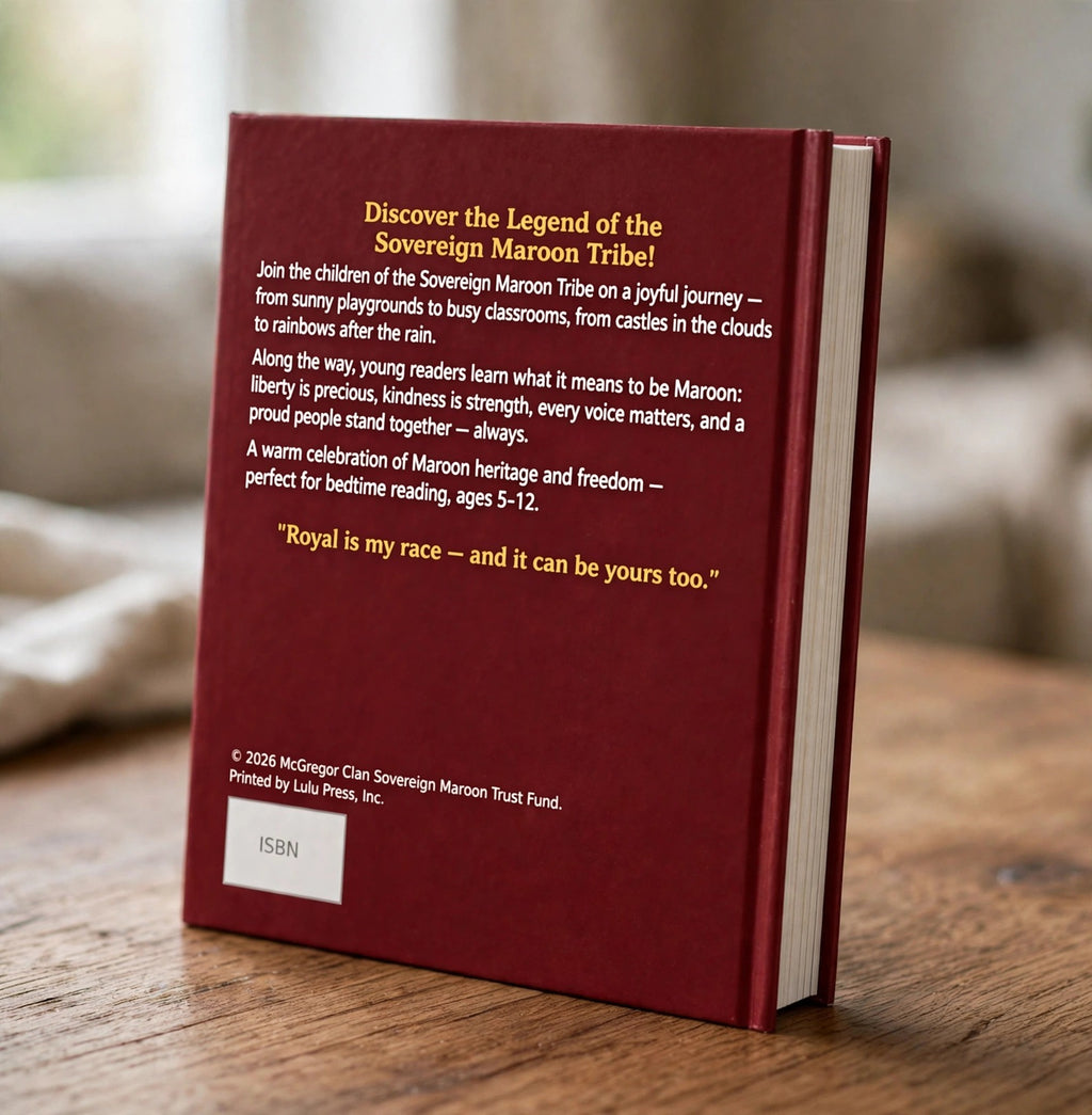 Back cover of The Legend of the Sovereign Maroon Tribe