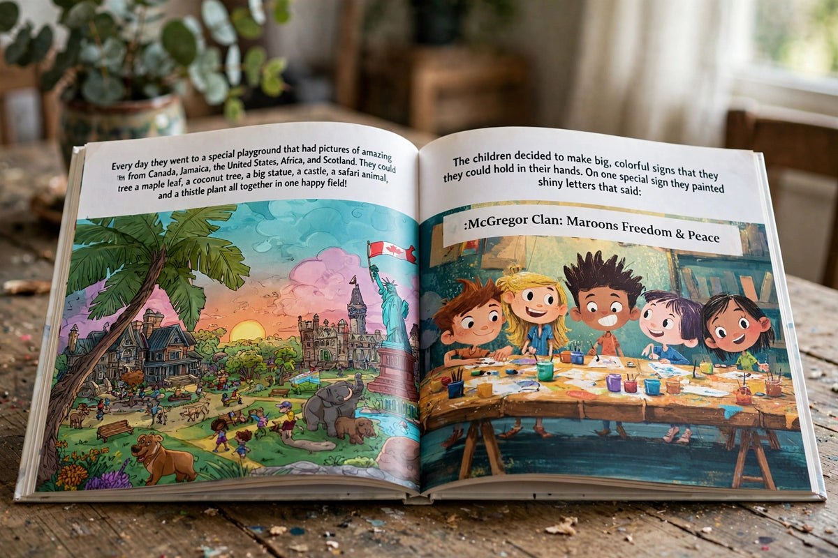 The Legend of the Sovereign Maroon Tribe open showing interior pages