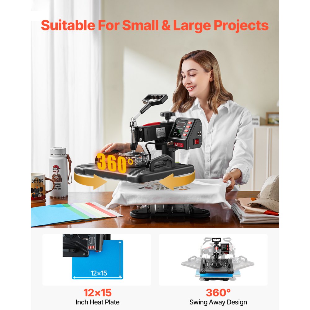 VEVOR Heat Press 5-in-1 12x15 — gallery view 4