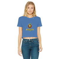 McGregor Clan Lion Classic Women's Cropped Raw Edge T-Shirt