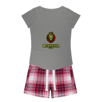 McGregor Clan Lion Girls Sleepy Tee and Flannel Short