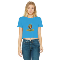 McGregor Clan Lion Classic Women's Cropped Raw Edge T-Shirt