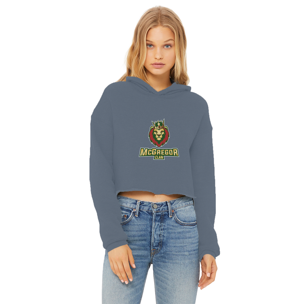 Png Lionhead Ladies Cropped Raw Edge Hoodie