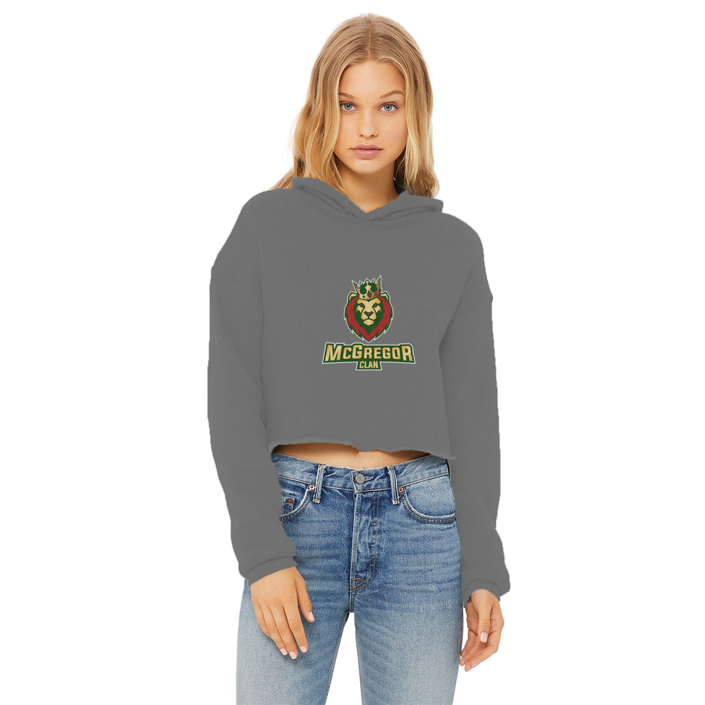 Png Lionhead Ladies Cropped Raw Edge Hoodie