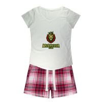 McGregor Clan Lion Girls Sleepy Tee and Flannel Short