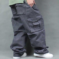 McGregor Clan-Wide Leg Hip Hop Pants Men Casual Cotton Harem Cargo Pants Loose baggy Streetwea