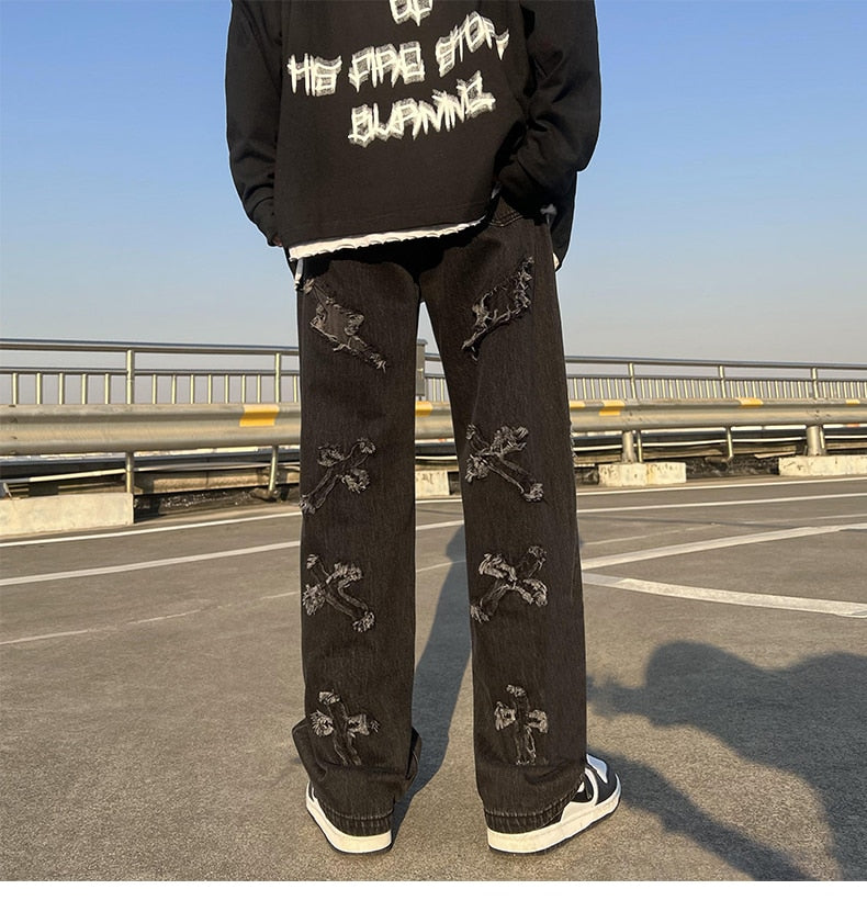 McGregor Clan- Men Jeans asthetic Man Jeans Pants Casual Baggy hip hop