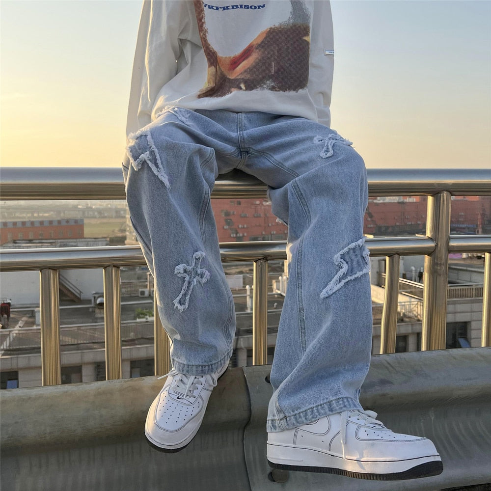 McGregor Clan- Men Jeans asthetic Man Jeans Pants Casual Baggy hip hop