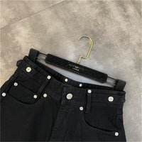 McGregor Clan-Summer Bandage Trend Jeans Female Fringe Denim Shorts Cool Dark Gothic Streetwear
