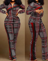 McGregor Clan-Two Piece Set Women Casual Sports Style Zipper Top Sweatpants Two Piece Set