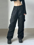 McGregor Clan- Oversized Cargo Parachute Pants Women Streetwear