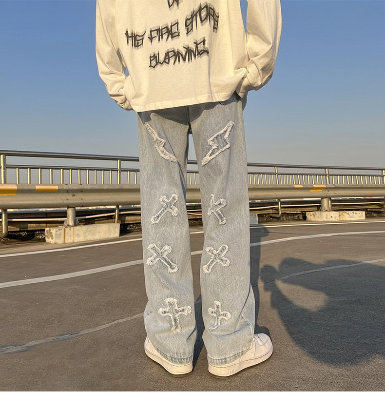 McGregor Clan- Men Jeans asthetic Man Jeans Pants Casual Baggy hip hop