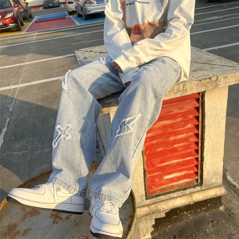 McGregor Clan- Men Jeans asthetic Man Jeans Pants Casual Baggy hip hop