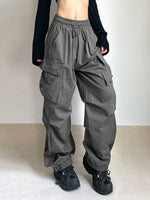 McGregor Clan- Oversized Cargo Parachute Pants Women Streetwear