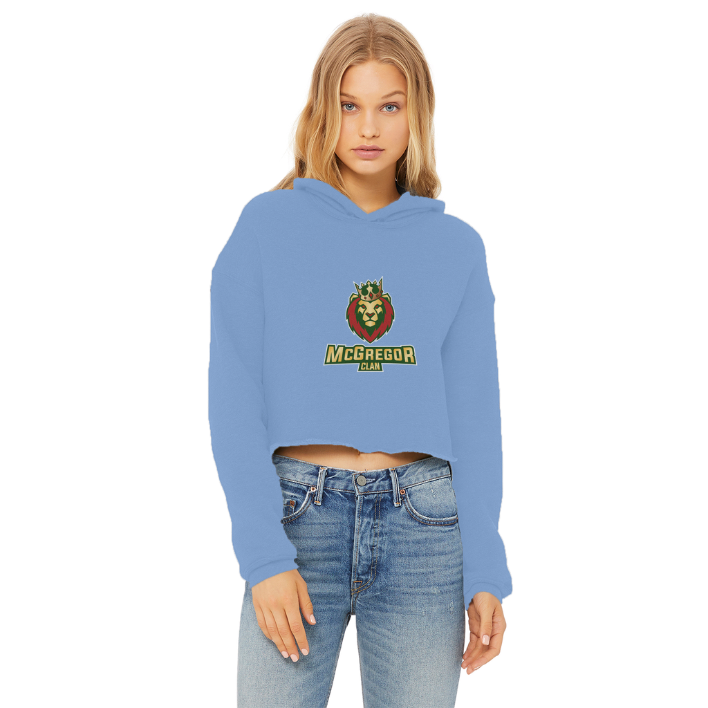 Png Lionhead Ladies Cropped Raw Edge Hoodie