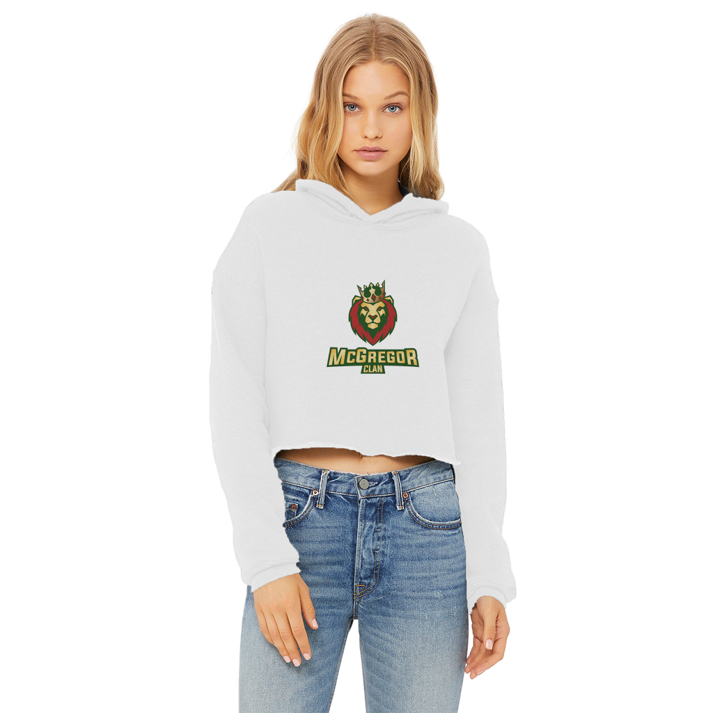 Png Lionhead Ladies Cropped Raw Edge Hoodie