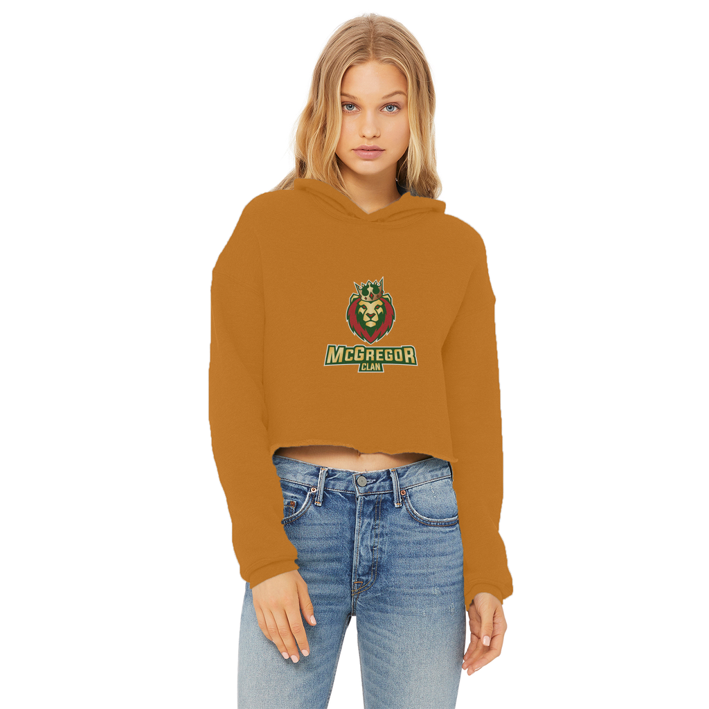 Png Lionhead Ladies Cropped Raw Edge Hoodie