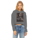 McGregor Clan -Ladies Cropped Raw Edge Hoodie